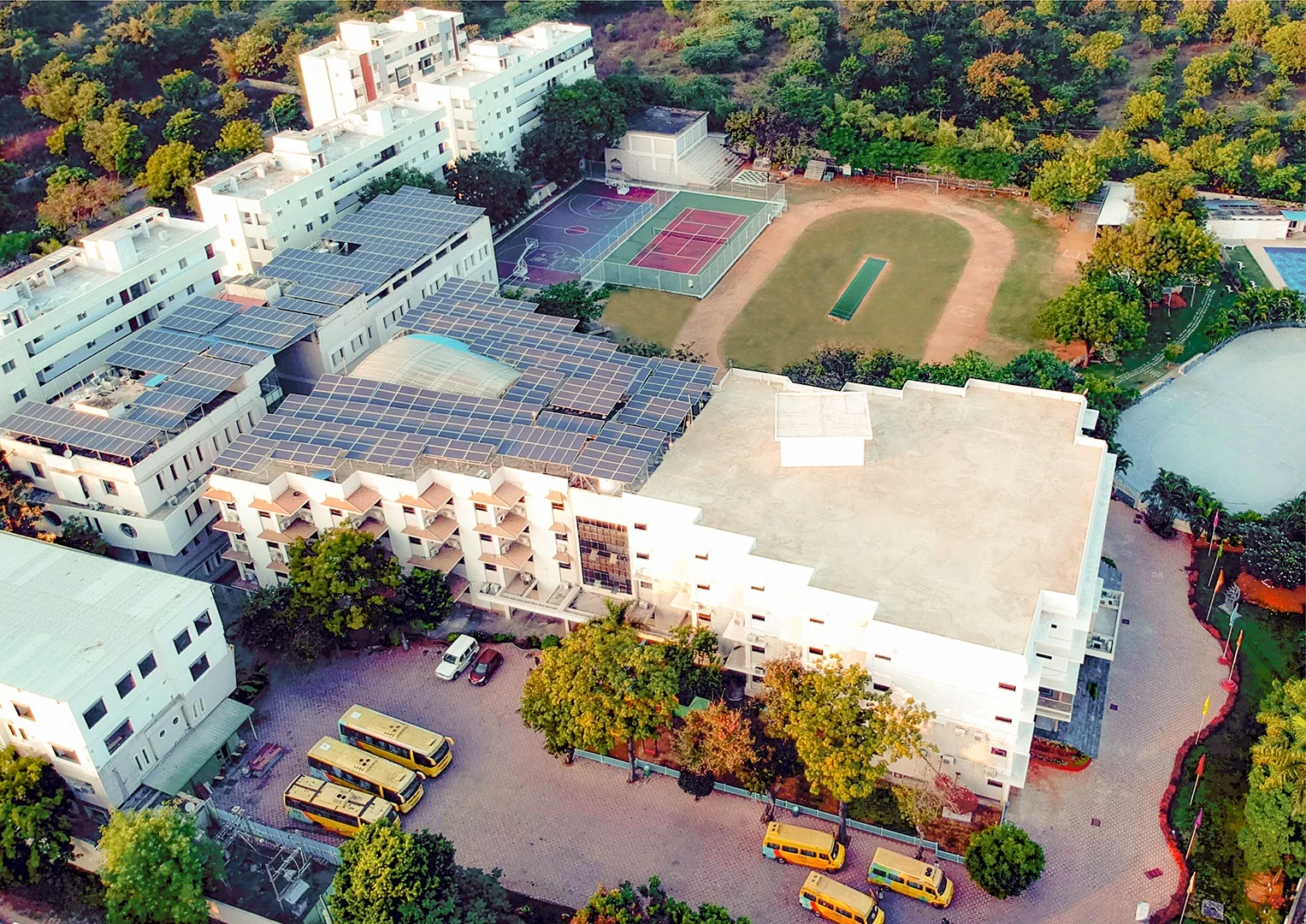 Netaji Public School Aerial Campus View in Uppal Hyderabad